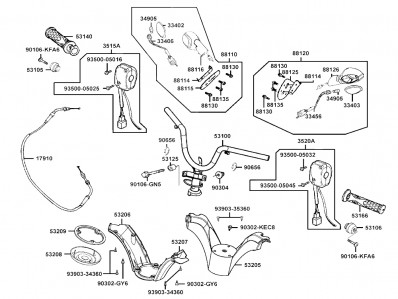 Soporte retrovisor Kymco Grand dink 125 2009 - 2012