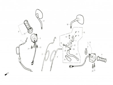 Maneta embrague Daelim Roadwin 125 2004 - 2008