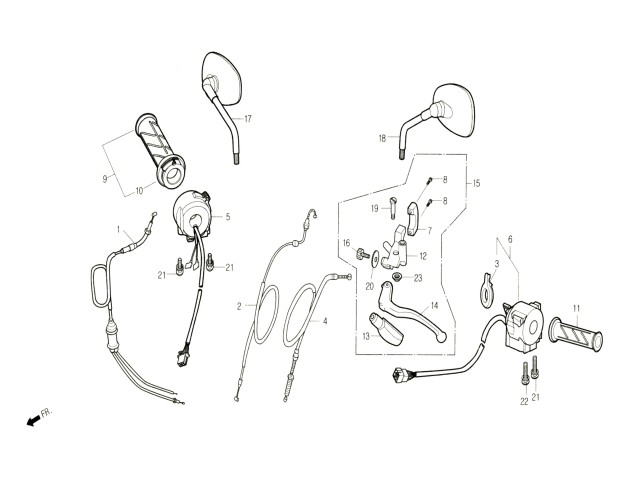 Maneta embrague Daelim Roadwin 125 2004 - 2008