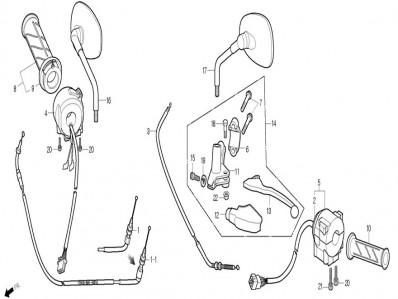 Maneta embrague Daelim roadwin 125r fi 125 2007-2011