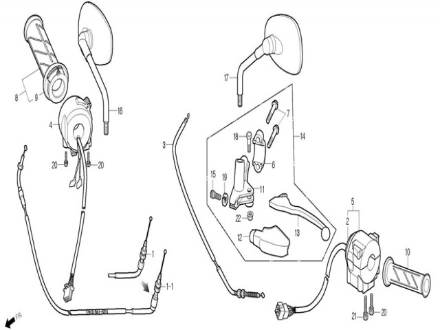 Maneta embrague Daelim roadwin 125r fi 125 2007-2011