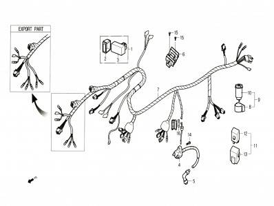 Sistema electrico completo Daelim Roadwin 125 2004 - 2008