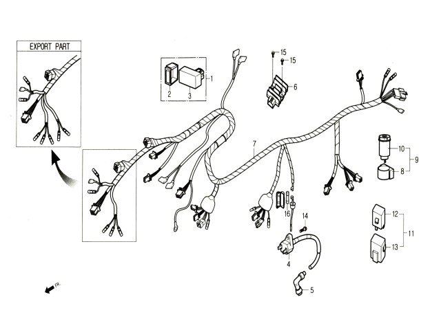 Sistema electrico completo Daelim Roadwin 125 2004 - 2008
