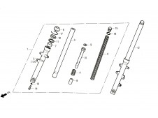 Barra completa derecha Daelim Roadwin 125 2004 - 2008