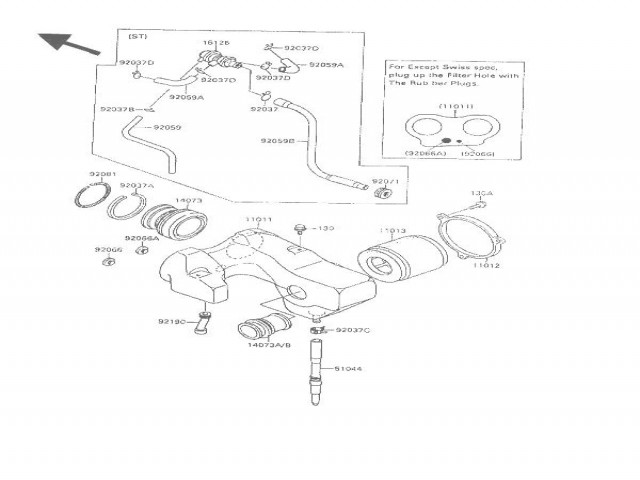 Toma admision Kawasaki Vulcan 500 1989-1995