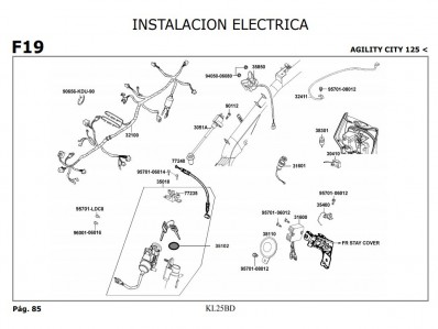 Sistema electrico completo Kymco Agility city 125 2007-2014