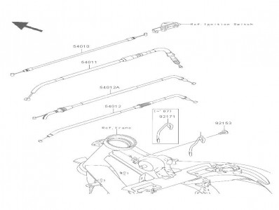 Cable cerradura asiento Kawasaki versys 1000 SE 2019 - 2021