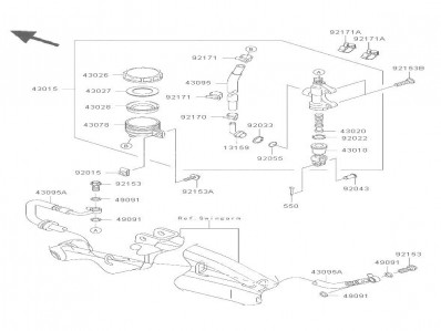 Bomba freno trasero Kawasaki Er6n 650 2005 - 2008