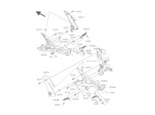 Embellecedor chasis derecho Kawasaki Er6n 650 2005 - 2008