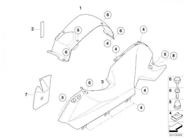 Carenado superior izquierdo Bmw F800 st 800 cc 2006 - 2008