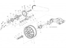Buje rueda trasera Triumph Speed triple 1050 2006-2007