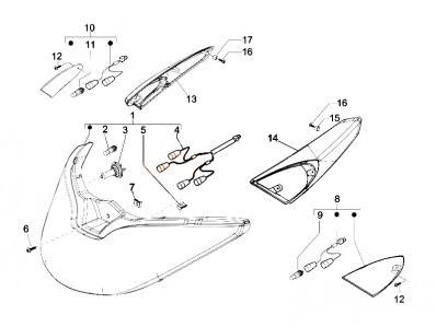 Intermitente delantero izquierdo Piaggio Xevo 125 2007-2012