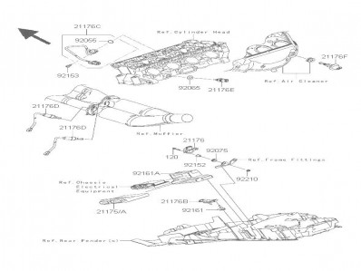 Sonda lamda Kawasaki Zx10 r 1000 cc 2006 - 2007
