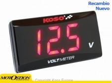 Voltímetro KOSO Super Slim rojo BA024R00 Marcadores y sensores Marcadores y sensores