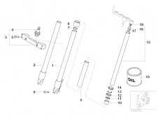 Barra completa izquierda Bmw C1 125 cc y 200 cc 1999 - 2003