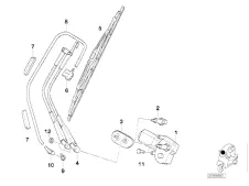 Brazo limpia parabrisas Bmw C1 125 cc y 200 cc 1999 - 2003
