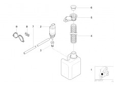 Deposito agua limpia parabrisas Bmw C1 125 cc y 200 cc 1999 - 2003