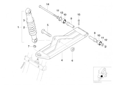 Basculante delantero Bmw C1 125 cc y 200 cc 1999 - 2003