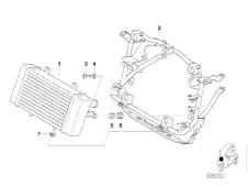 Radiador agua Bmw C1 125 cc y 200 cc 1999 - 2003