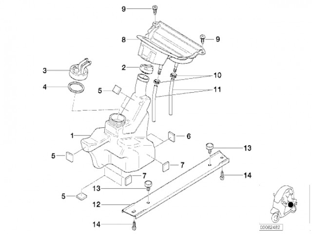 Deposito gasolina Bmw C1 125 cc y 200 cc 1999 - 2003