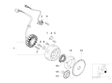 Volante magnetico Bmw C1 125 cc y 200 cc 1999 - 2003