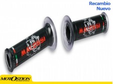 Par puños negros con logo Malossi Tribal (Ø30) abierto 6914574.B0 Pu?os Pu?os