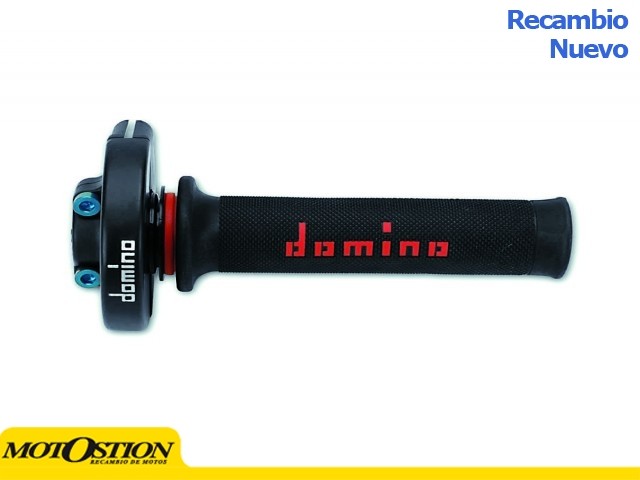 Acelerador rápido Domino monocilindrico con puños rojo/negro 3476.03 Acelerador Acelerador