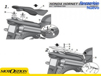 Fijaciones Top SHAD HOND.HORNET 600 03 Fijaciones Fijaciones