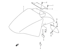 Aleta delantera azul Suzuki Gsx f 750 1989-1997