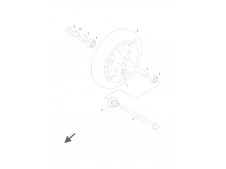 Eje rueda delantera Yamaha Cygnus 125 2004-2005