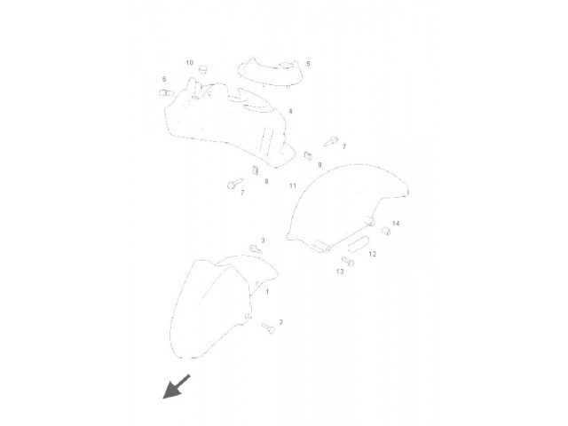 Aleta delantera Yamaha Cygnus 125 2004-2005