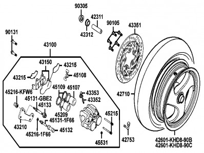 Disco freno trasero KYMCO GRAND DINK 125 2002-2002  motodesguace