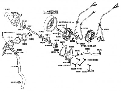 Bobina encendido Mod 2004 Kymco Grand dink 125 2002 - 2005