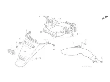 Aleta porta matricula Honda Dylan 125 2002-2008
