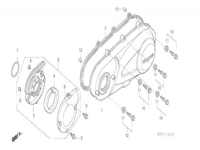 Tapa del variador Honda Dylan 125 2002-2008