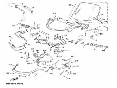 Embellecedor manillar inferior Yamaha Xmax 125 2006-2010
