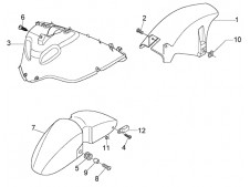Aleta delantera Piaggio X8 125 2004-2006