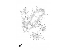Estribera trasera derecha Yamaha Xmax 250 2005-2006