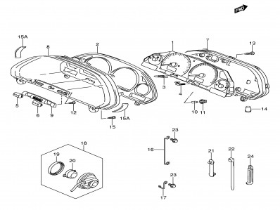 Reenvio cuenta kilometros Suzuki Burgman 400 2003 - 2004