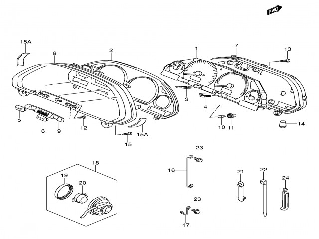 Reenvio cuenta kilometros Suzuki Burgman 400 2003 - 2004