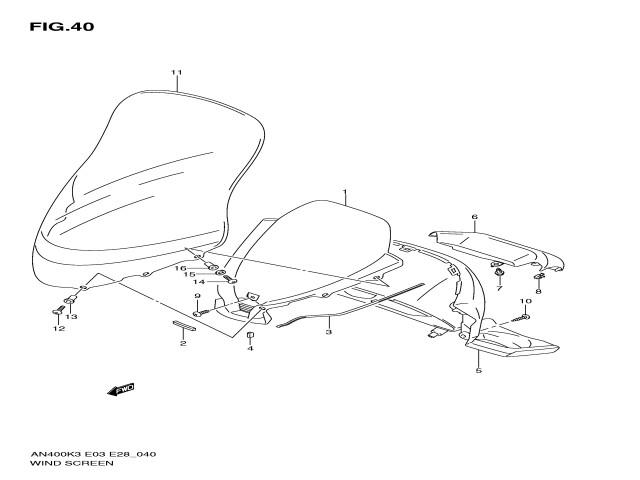 Embellecedor cerradura clausor Suzuki Burgman 400 2005 - 2006