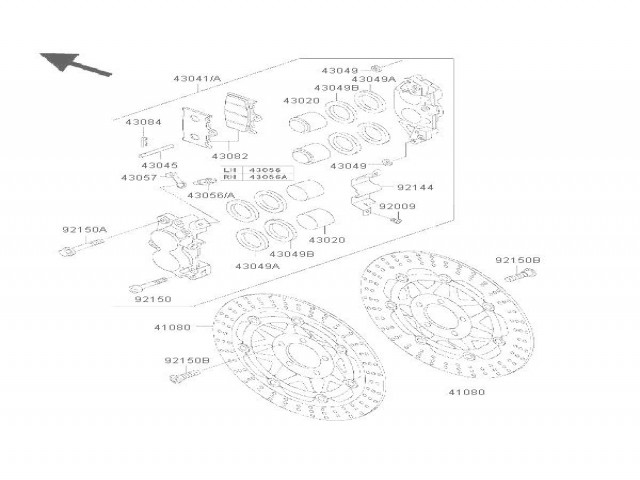 Disco freno delantero Kawasaki Zx6 r 600 cc 1994 - 1996