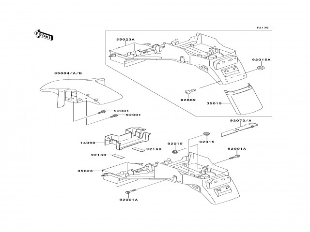 Aleta porta matricula Kawasaki Zx6 r 600 cc 1994 - 1996
