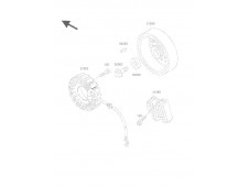 Volante magnetico Kawasaki Zx6 r 600 cc 1994 - 1996