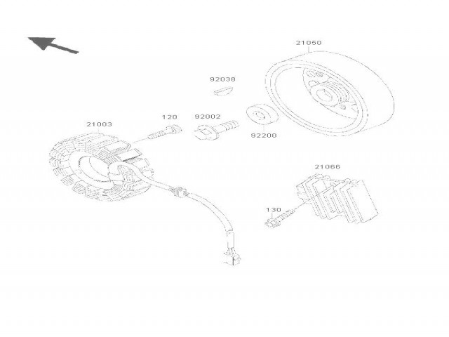 Volante magnetico Kawasaki Zx6 r 600 cc 1994 - 1996