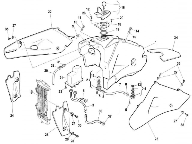 Deposito gasolina Husqvarna Sm 610 2007 - 2017