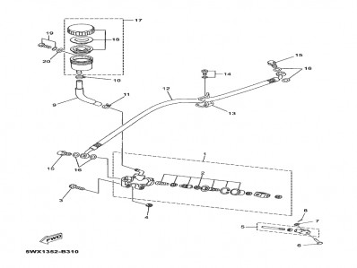 Bomba freno trasero Yamaha Tzrr 50 2003-2005