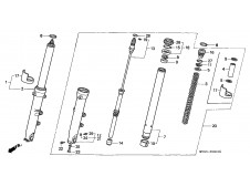 Barra completa derecha gris Honda Cbr 600 1991-1996