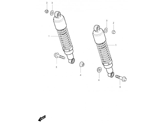 Amortiguador Hyosung Aquila i 650 2007-2014