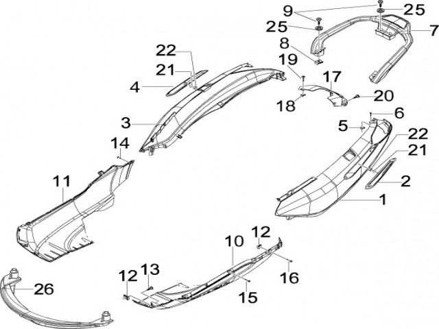 Unión colin Piaggio X7 125 ie 2009-2009